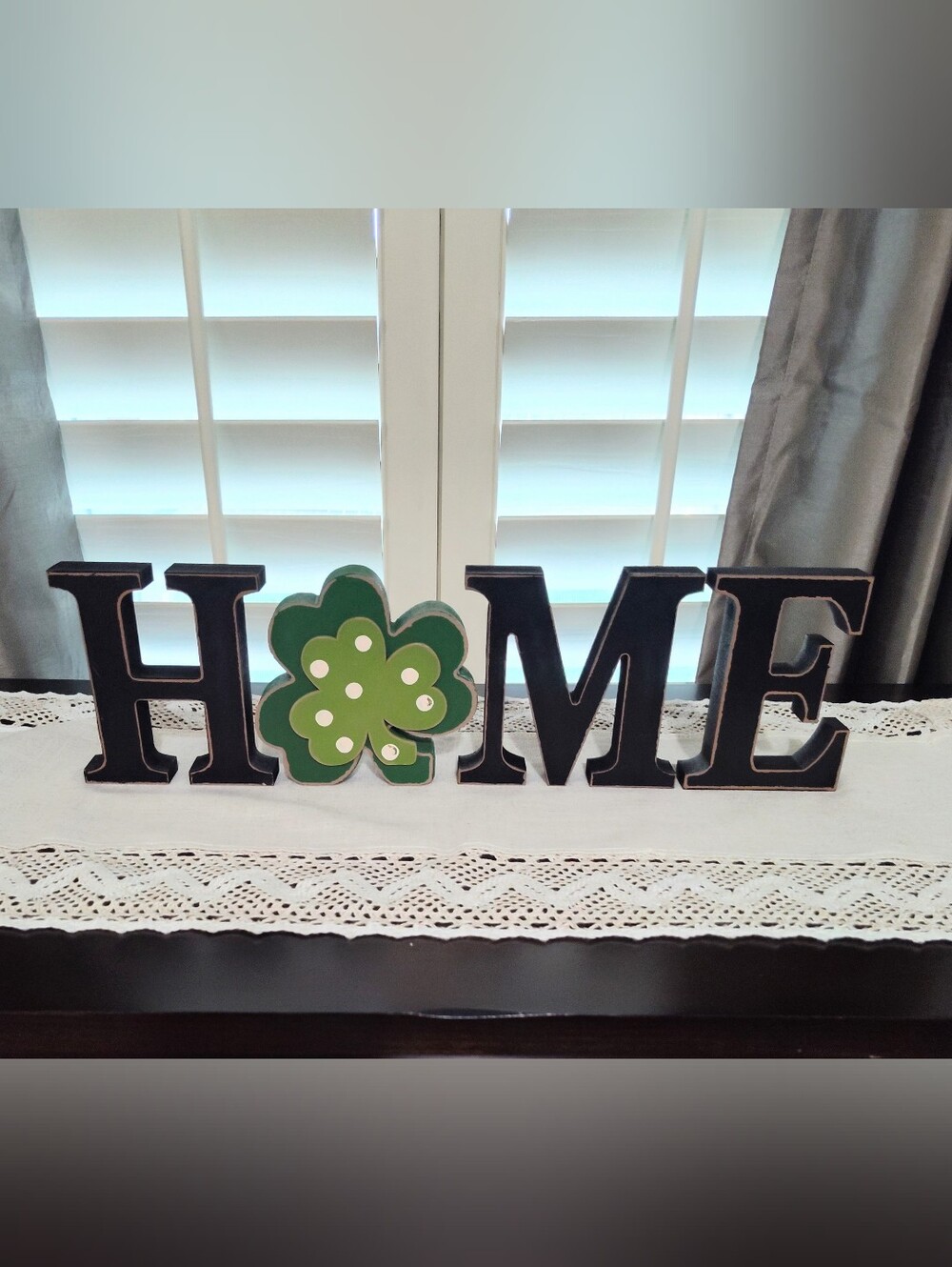 Rustic Black Wood Block Letters w/10 Holiday Accent Blocks - Picture 2 of 10